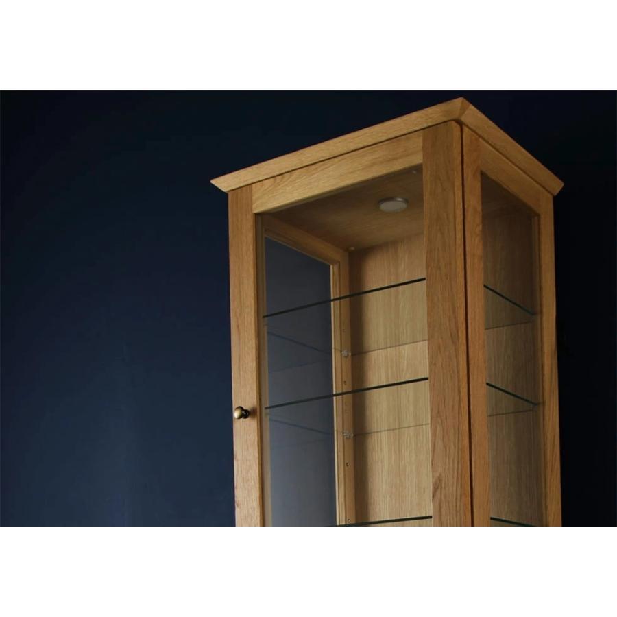 飾り棚 コレクションケース キュリオケース ダウンライト可動式棚