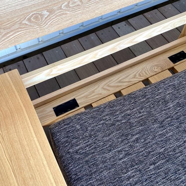 SOGO　相合家具　タモ材木枠　ローソファ　３人掛　北欧　値下☆引取価格☆ SOGO 相合家具 タモ材木枠 ローソファ 3人掛 北欧 値下☆引取