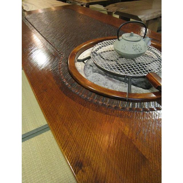 囲炉裏（桜無垢） 漆塗り 民芸家具 和風家具 開梱設置無料 : 手づくり