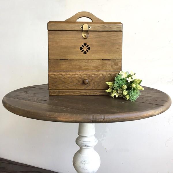 メイクボックス コスメティック 木製 鏡 ナチュラルウッド 縦型 コスメボックス ロングミラー木製 アンティーク フレンチカントリー 木製 アンティーク おしゃれ プレゼント