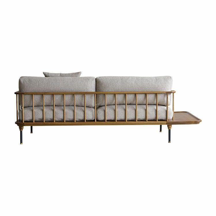 ソファー ソファ 3人掛け 3P sofa ファブリック 木脚 木枠 格子 棚付き