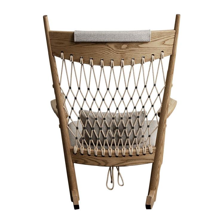 希少 木製 ロッキングチェアー 彫刻入 揺り椅子 ウッドチェア アームチェア ロッキングチェアー ロッキングチェア おしゃれ 北欧 アッシュ材