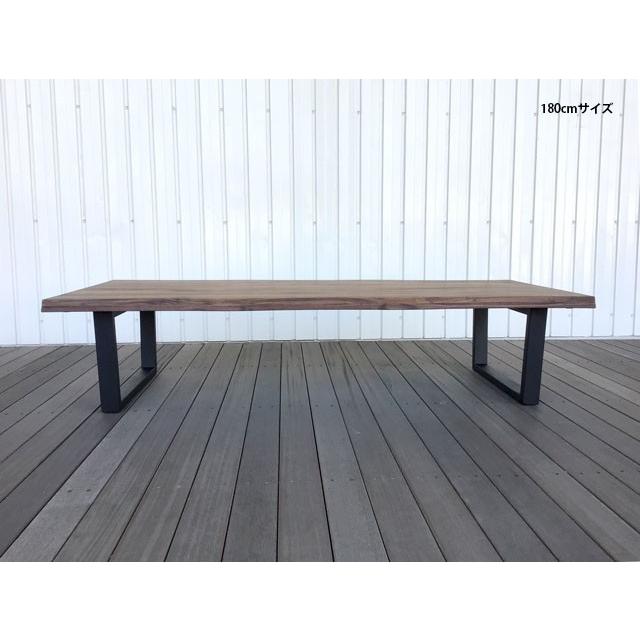 センターテーブル 120幅 150幅 180幅 ウォールナット カフェテーブル ローテーブル 北欧 おしゃれ かっこいい家具 一枚板風 木目調 角型 座卓｜wood-itsuki｜08