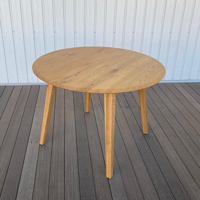 ダイニングテーブル 丸型 ナラ材 カフェテーブル 丸 ラウンド 机