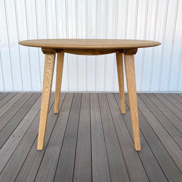 ダイニングテーブル 丸型 ナラ材 カフェテーブル 丸 ラウンド 机 北欧