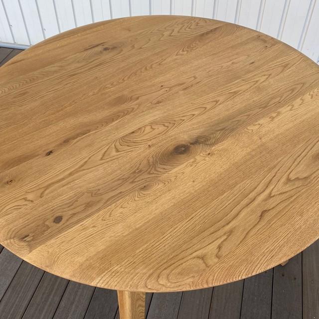 ダイニングテーブル 丸型 ナラ材 カフェテーブル 丸 ラウンド 机 北欧