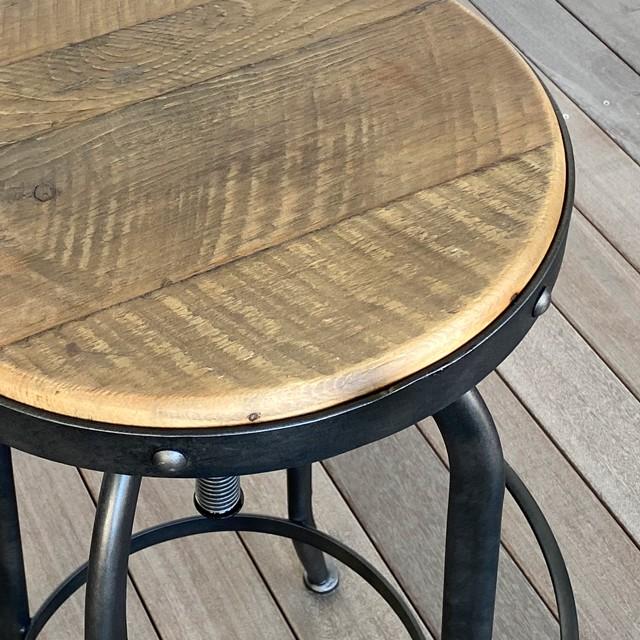 スツール 椅子 丸椅子 昇降式 高さ調節 木製 カウンターチェア