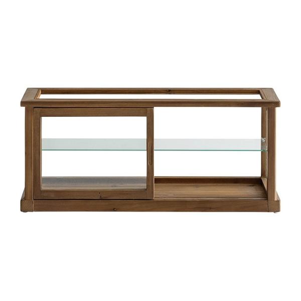 Wooden showcase 幅88.5 ガラスケース ショーケース アンティーク 北欧