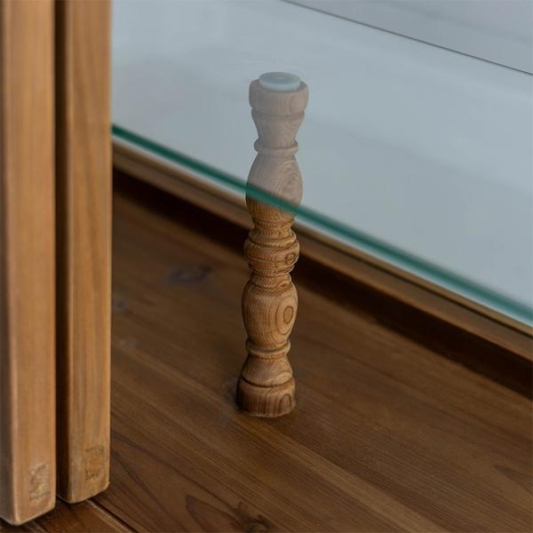 Wooden showcase 幅88.5 ガラスケース ショーケース アンティーク 北欧