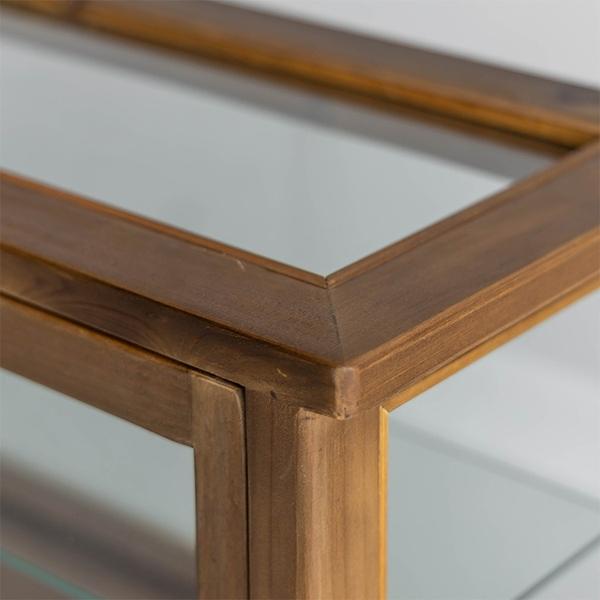Wooden showcase 幅88.5 ガラスケース ショーケース アンティーク 北欧