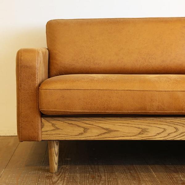 ソファー ソファ sofa 2人掛け 2P ファブリック レザー 木脚 北欧