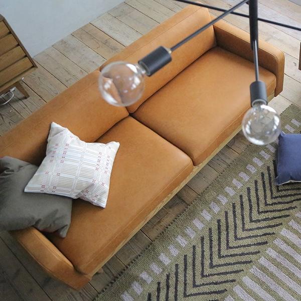 ソファー ソファ sofa 3人掛け 3P ファブリック レザー 木脚 北欧