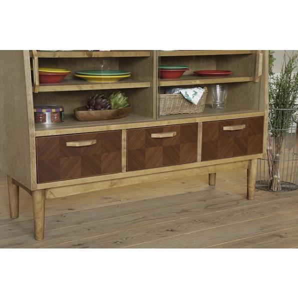 キッチン収納 食器棚 ロータイプ 幅116cm 高さ83.5cm 食器収納