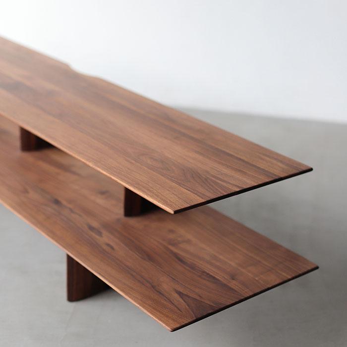 テレビ台　 オープンシェルフ　ウォールナット 楽天市場】【レビュー特典付き】テレビ台 棚 ローボード