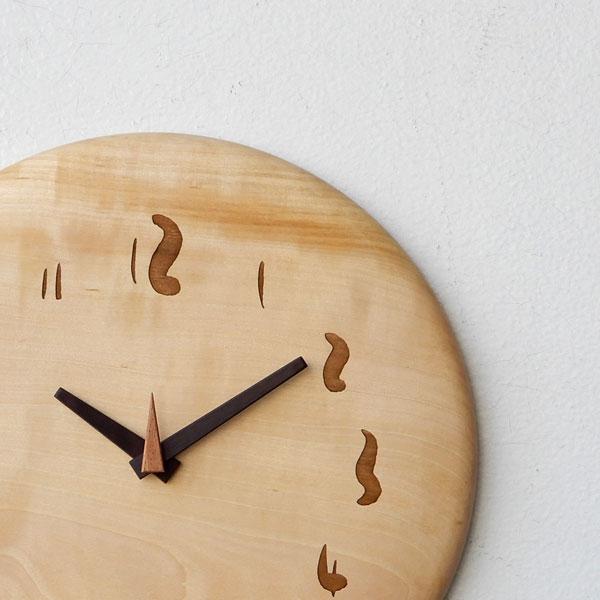 木の時計 スタンド付 栃無垢 φ30cm 掛け時計 置き時計 木製時計 栃 と