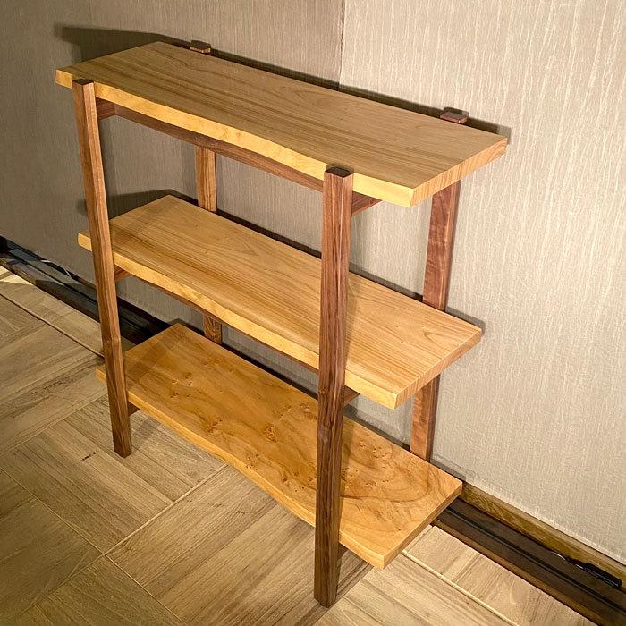一枚板 木製シェルフ 楠 楠の木 クス ウォールナット 無垢 天然 一枚板 木製シェルフ 楠 楠の木 クス ウォールナット 無垢 天然
