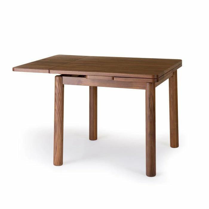 ダイニングテーブル 85幅 伸縮式テーブル オーク無垢 ウォールナット