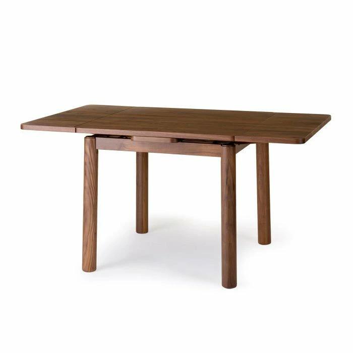 ダイニングテーブル 85幅 伸縮式テーブル オーク無垢 ウォールナット