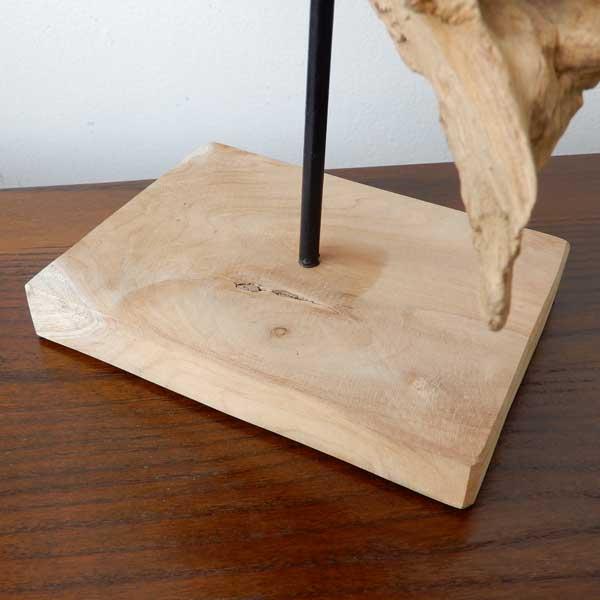 Teak bird A 木彫り 置物 鳥の木彫り 手作り 木製小物 チークウッド