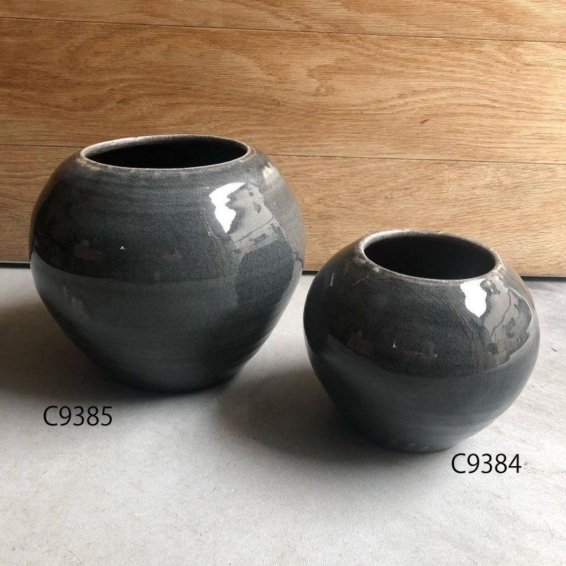 鉢カバー 鉢 プランターカバー テラコッタ 3号 黒ポット