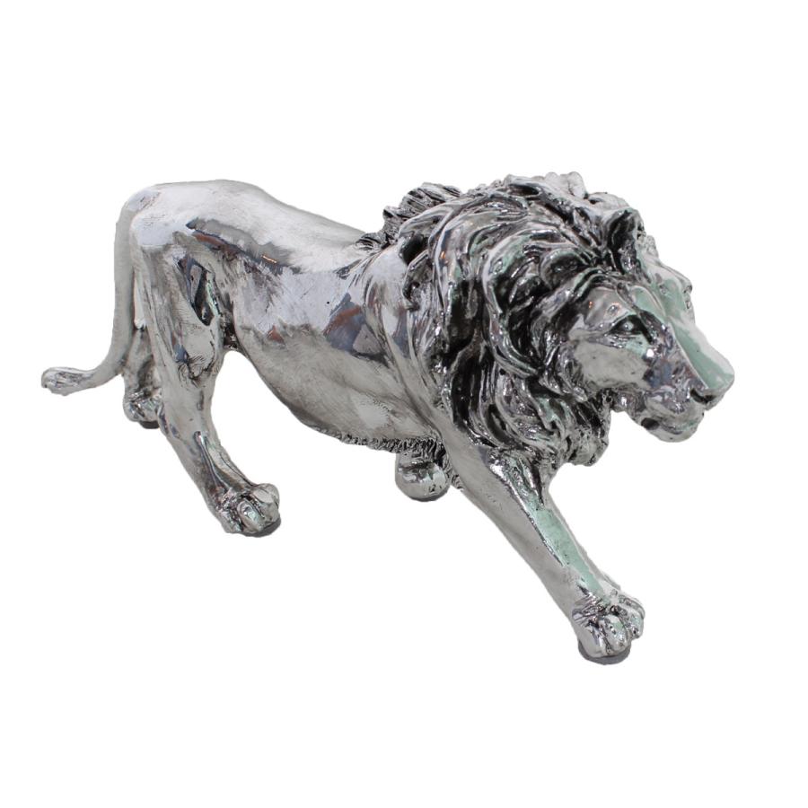 ライオン らいおん 置き物 オブジェ インテリア雑貨 おしゃれ アニマルオブジェ シルバー Silver 848 172 手づくり家具 ウッドギャラリー樹 通販 Yahoo ショッピング