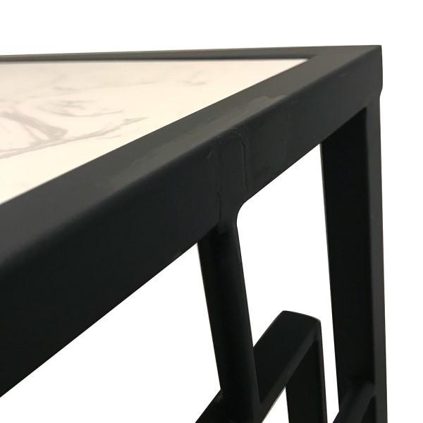 コンソールテーブル ロートアイアン 大理石テーブル 花台 : 手づくり