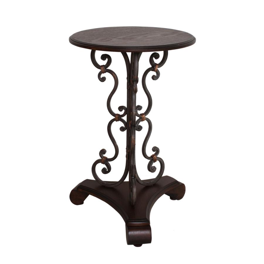 花台 台 サイドテーブル おしゃれ 木製天板 アイアン フラワースタンド