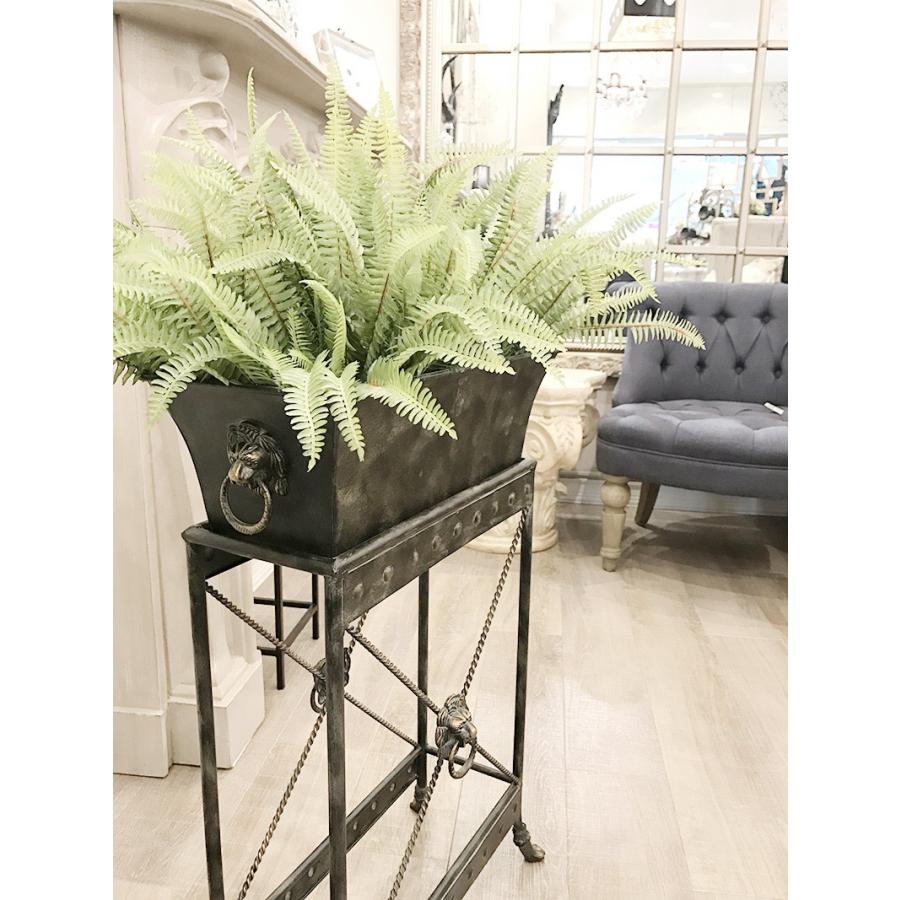 プランター アンティーク風 アイアン フラワーポット ライオン