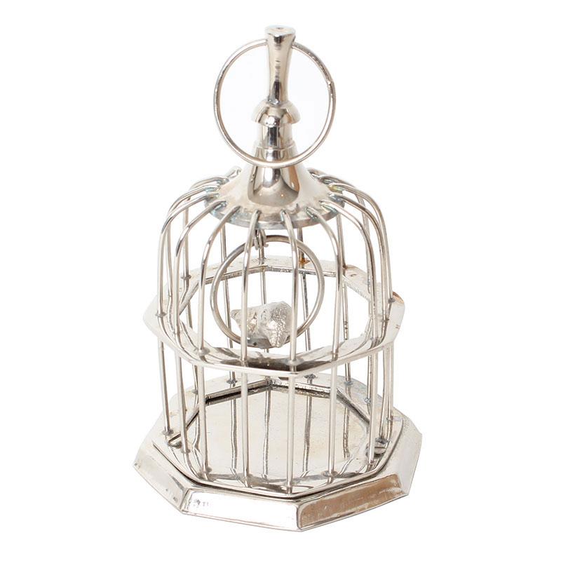 鳥かご ミニチュア オブジェ シルバー 吊り下げ 置き型 Birdcage
