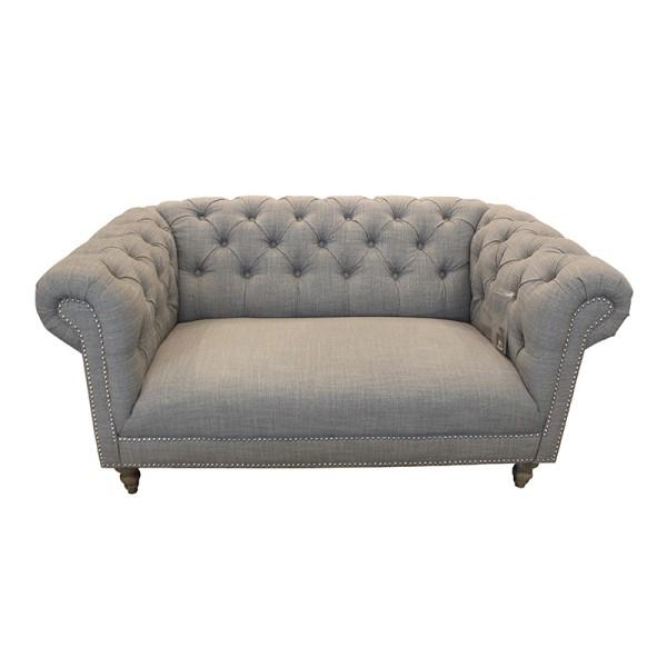 ソファー ソファ 2人掛け sofa チェスターフィールドソファ グレー