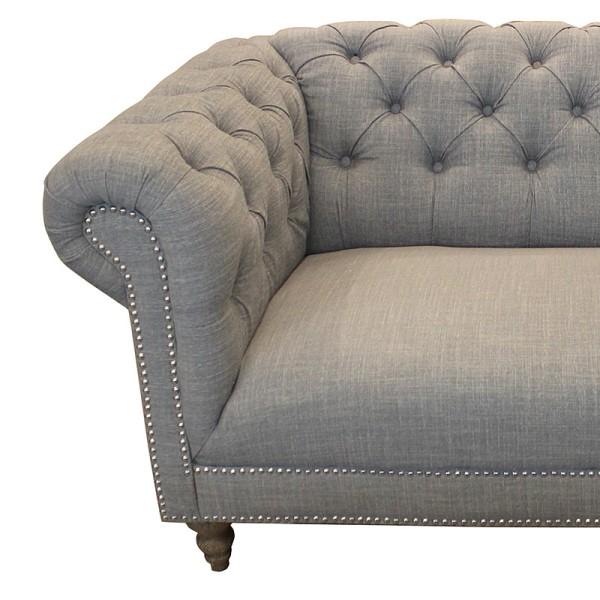 ソファー ソファ 2人掛け sofa チェスターフィールドソファ グレー