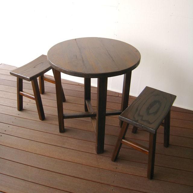 収納式回転椅子/スツール/和家具/アンティーク/唐木家具 収納式回転椅子/スツール/和家具/アンティーク/唐木家具