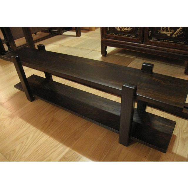 オープンシェルフ 2段 和モダン フリーラック 天然木 幅100 飾り棚 棚