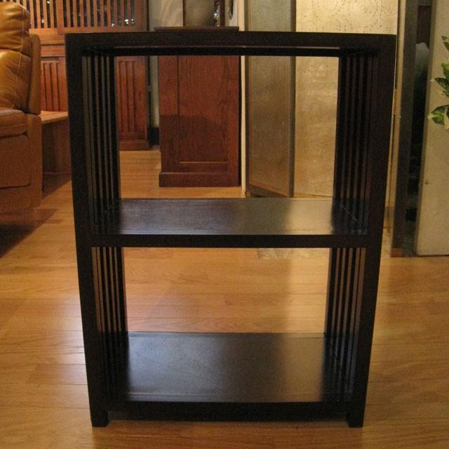 木製格子ラック ミニ おしゃれ 収納家具 オープンラック 2段