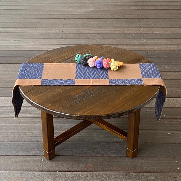 円形大きめ大きいちゃぶ台テーブル木製座卓 ナチュラルウッド