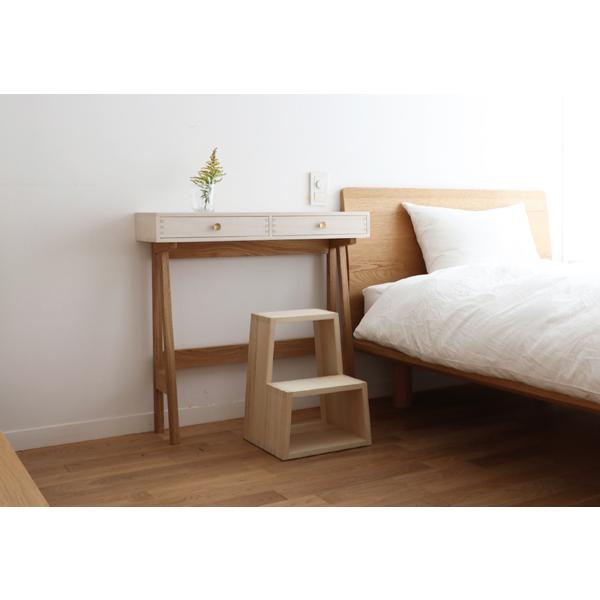 コンソールテーブル スリム おしゃれ 木製 机 電話台 収納 引き出し アンティーク 桐無垢材 日本製 ミドルタイプ