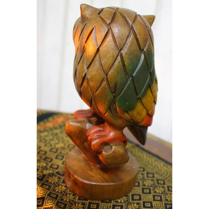 ふくろう フクロウ 置物 木彫り 木製 おしゃれ インテリア雑貨 梟 開運