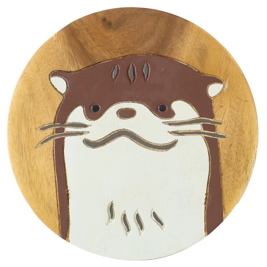 ウッドロースッール  カワウソ スツール キッズチェア かわうそ カワウソ 天然木 木製 子供用椅子