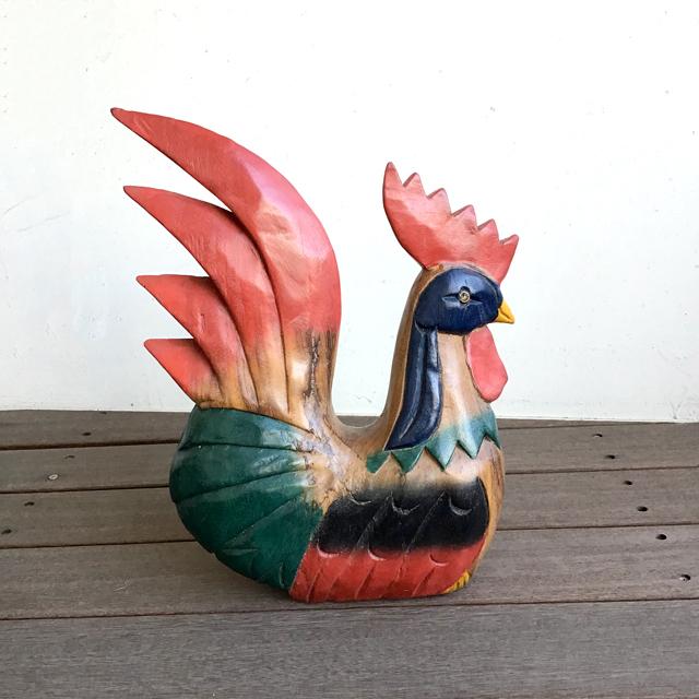 ニワトリ 木彫り 木製小物 置物 鶏 にわとり 鳥 酉 アカシア無垢 ニワトリ 木彫り 木製小物 置物 鶏 にわとり 鳥 酉 アカシア無垢