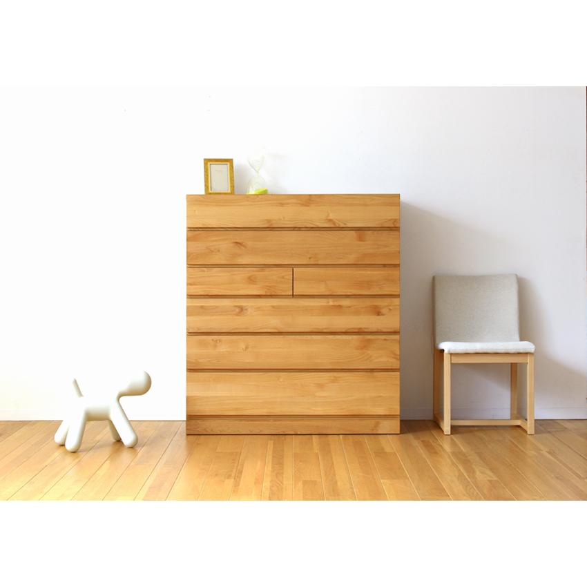 ハイチェスト チェスト タンス 6段 高さ117 おしゃれ 木製チェスト