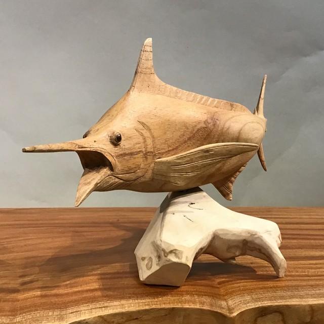 ウッドフィッシュ 木彫 オブジェ 魚 インテリア 置物 置き物 ウッドフィッシュ 木彫 オブジェ 魚 インテリア 置物 置き物