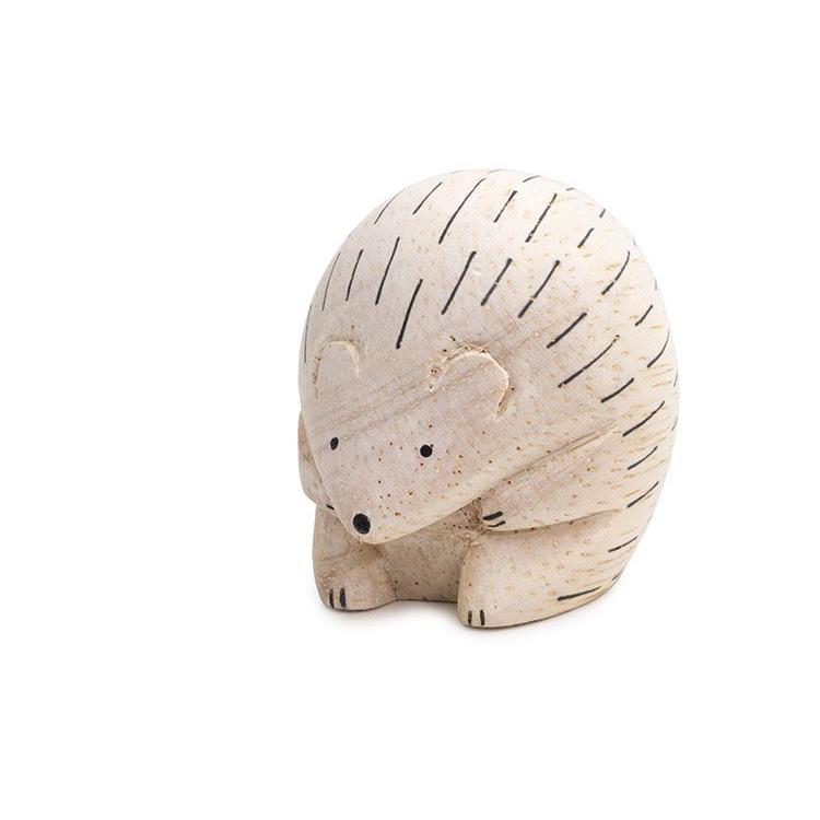 はりねずみ ハリネズミ Hedgehog ヘッジホッグ インテリア 置物 木彫り 