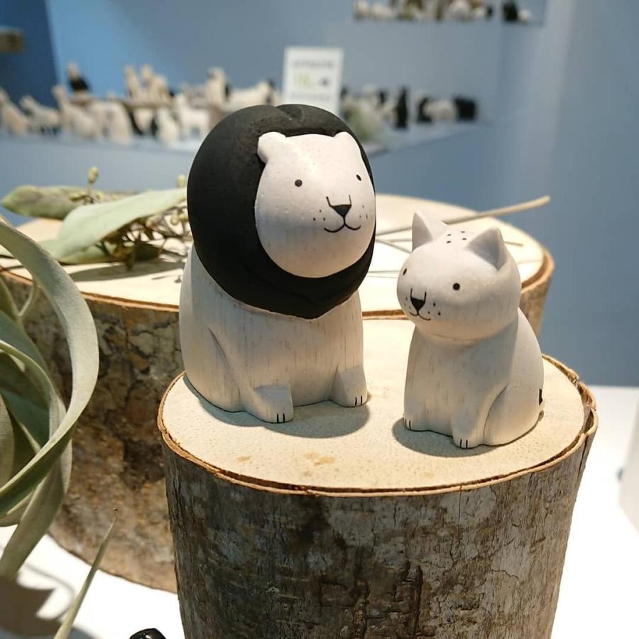 親子 ライオン らいおん Lion インテリア 置物 木彫り 木製 動物雑貨