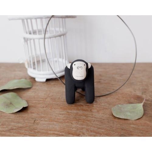 ゴリラ ごりら gorilla インテリア 置物 木彫り 木製 動物雑貨