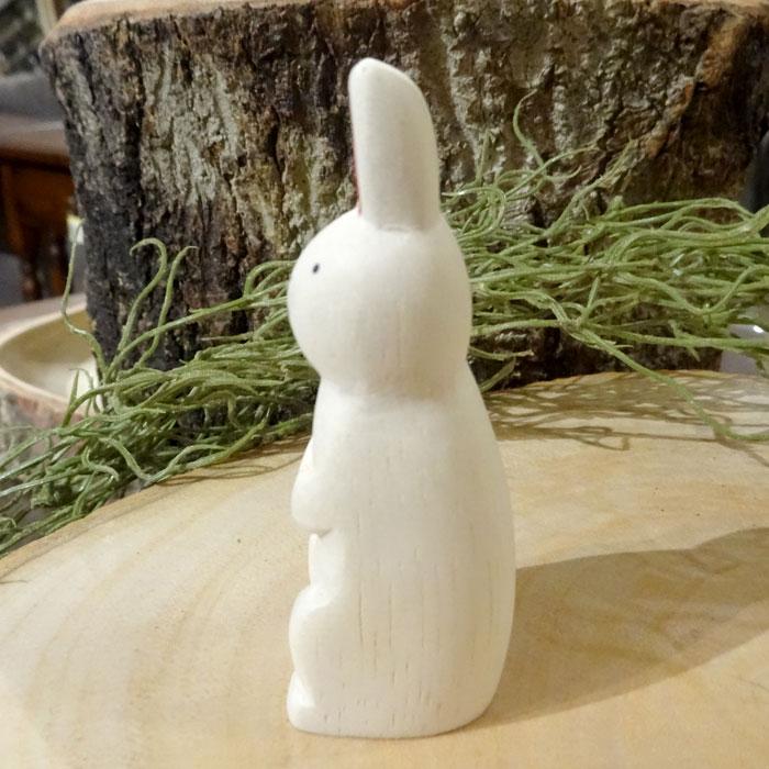 干支 えと うさぎ ウサギ Rabbit インテリア 置物 木彫り 木製 動物