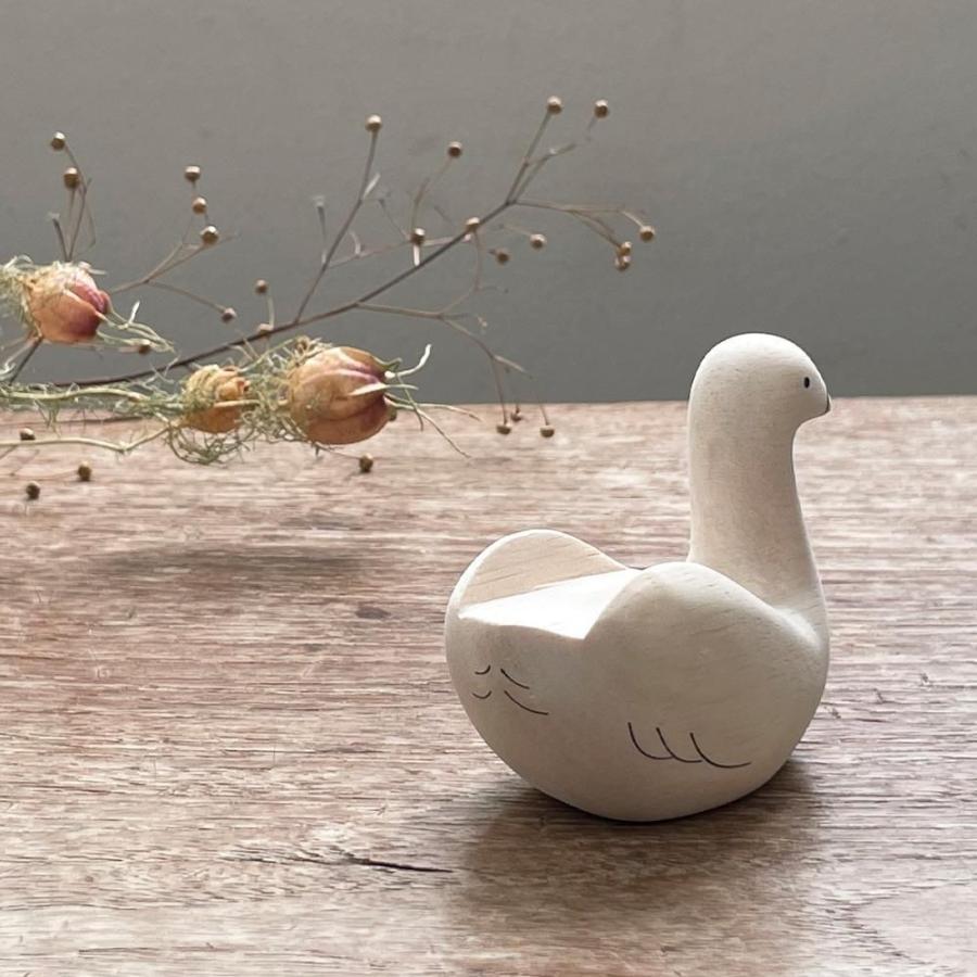 白鳥の木彫り 白鳥 はくちょう スワン swan 木彫り 置物 アニマル