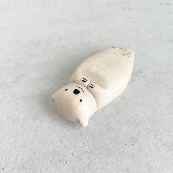 ラッコの木彫り ラッコ らっこ 木彫り 置物 アニマル かわいい