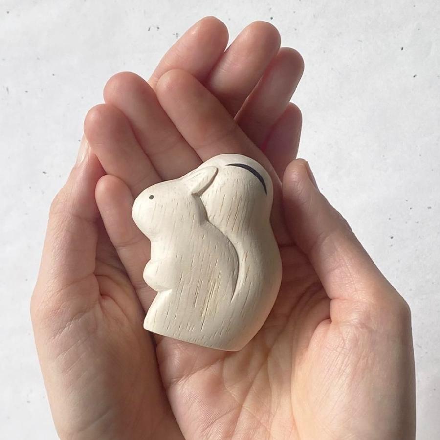 りすの木彫り リス りす Squirrel 木彫り 置物 アニマル かわいい