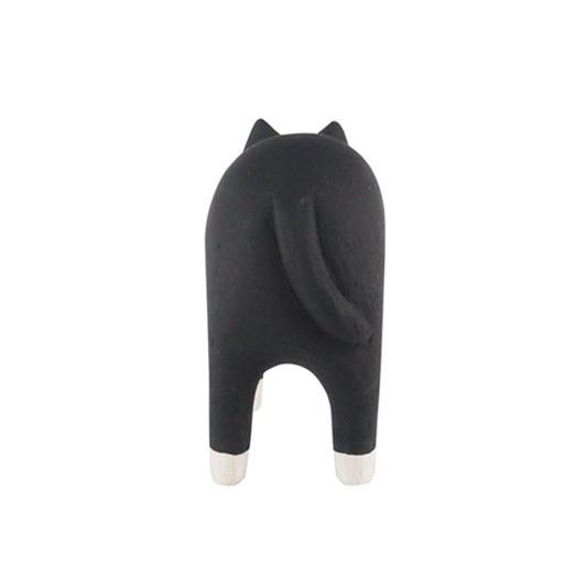 猫 はちわれ ハチワレ Cat キャット インテリア 置物 木彫り 木製 動物