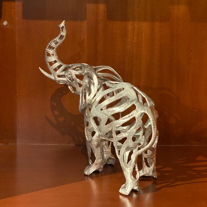 メタル エレファント 象 ぞう ゾウ elephant 置き物 玄関 シルバー